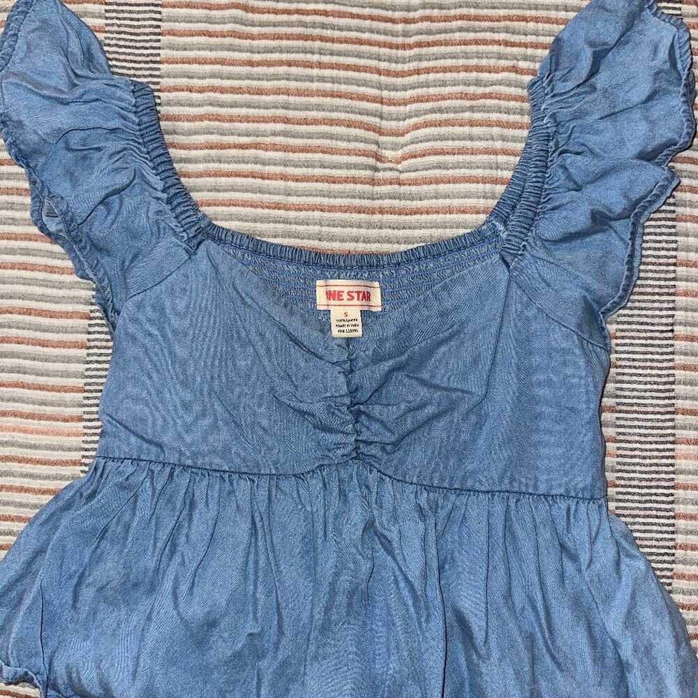 Lone Star Size Small Women's Jean Pattern Blouse Tank